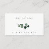 Certificat cadeau minimal de pièce Eucalyptus Foli (Devant)