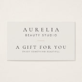 Certificat Cadeau Minimal Simple (Devant)