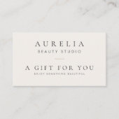 Certificat Cadeau Minimal Simple (Devant)