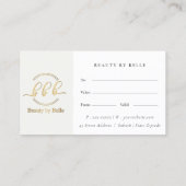 Certificat cadeau minimal simple Gold Heart (Dos)