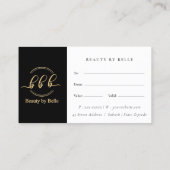 Certificat cadeau minimal simple Gold Heart (Dos)