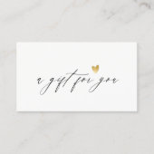 Certificat cadeau minimal simple Gold Heart (Devant)