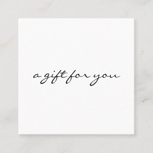 Certificat cadeau minimaliste de calligraphie (Devant)