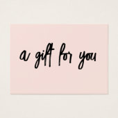Certificat cadeau minimaliste PinceauScript rose (Devant)