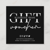 Certificat cadeau minimaliste pour entreprise Logo (Devant)