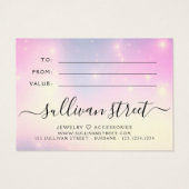 Certificat cadeau minimaliste pour petites entrepr (Dos)