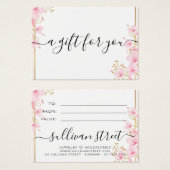 Certificat cadeau minimaliste pour petites entrepr (Devant & derrière)