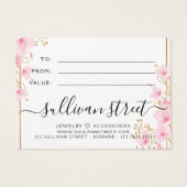 Certificat cadeau minimaliste pour petites entrepr (Dos)