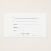 Certificat Cadeau Minimaliste Script (Dos)