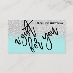 Certificat cadeau Mint Silver Parties scintillant