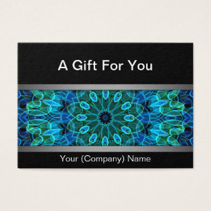 Certificat cadeau moderne Blue & Green Gems