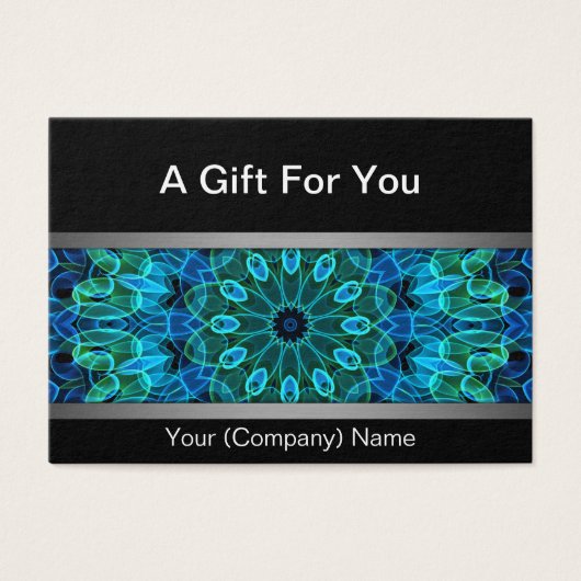 Certificat cadeau moderne Blue & Green Gems (Devant)