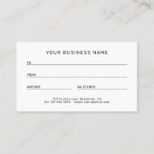 Certificat Cadeau Moderne | Nom de l'entreprise av (Dos)