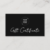 Certificat Cadeau Moderne | Nom de l'entreprise av (Devant)