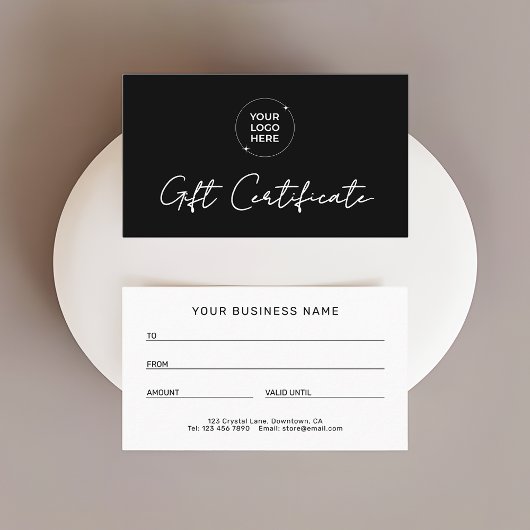 Certificat Cadeau Moderne | Nom de l'entreprise av