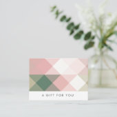 certificat cadeau moderne pastel géométrique (Debout devant)