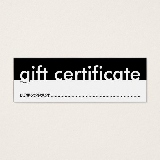 certificat cadeau (montant vide) (Devant)