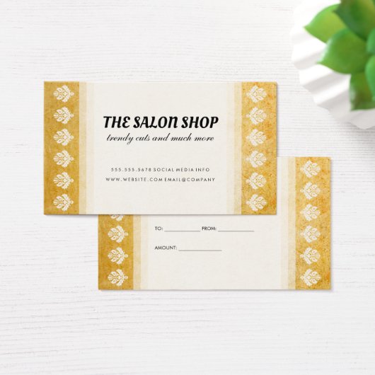 Certificat cadeau Motif Ornate vintage (Bureau)