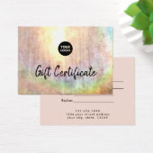 Certificat cadeau Neutral Pastel Rainbow Grunge (Bureau)