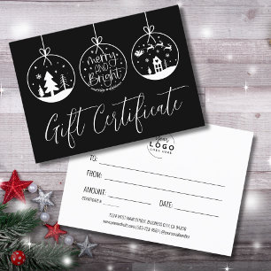 Certificat cadeau Noël d'hiver