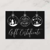 Certificat cadeau Noël d'hiver (Devant)
