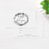 Certificat cadeau noir et blanc de guirlande fores (Bureau)