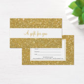 Certificat Cadeau Paillettes Or Chic (Bureau)