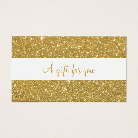 Certificat Cadeau Paillettes Or Chic (Devant)