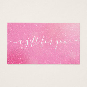 Certificat Cadeau Paillettes Rose Chic