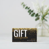 Certificat cadeau parties scintillant Gold  (Debout devant)