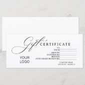 Certificat cadeau, Petite entreprise, Carte cadeau (Devant / Derrière)