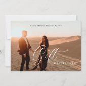 Certificat cadeau photo élégant | Carte cadeau (Devant)