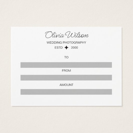 Certificat cadeau photo mariage (Dos)