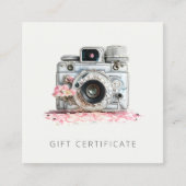 Certificat cadeau photo vintage Floral Camera (Devant)