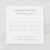 Certificat cadeau photo vintage Floral Camera (Dos)