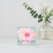 Certificat cadeau Pink Floral Watercolor (Debout devant)