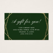 Certificat cadeau Poinsettia Pine Greenergie Flora (Dos)