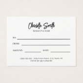 Certificat cadeau pour entreprise moderne noir et  (Dos)