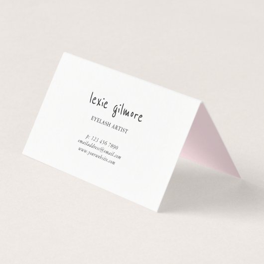 Certificat cadeau pour les cils d'aquarelle rose e (Back)