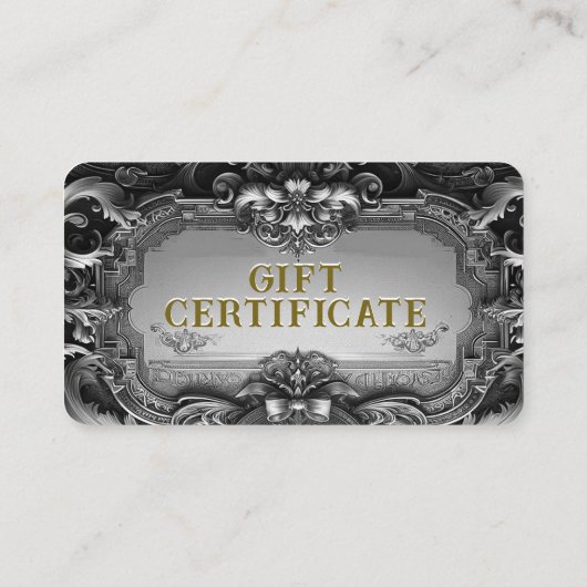 Certificat cadeau Pourcentage argent (Dos)