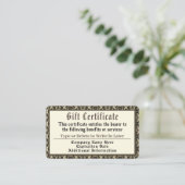 Certificat cadeau Pourcentage or (Debout devant)