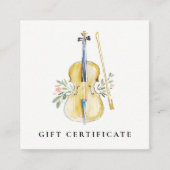 Certificat Cadeau Professeur de Musique Violon (Devant)