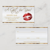 Certificat cadeau Red Lipstick Business (Devant / Derrière)