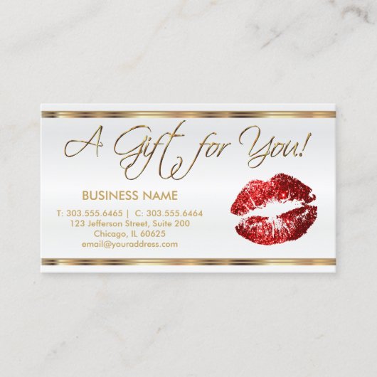Certificat cadeau Red Lipstick Business (Devant)