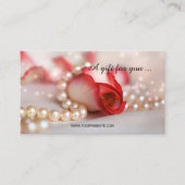 Certificat cadeau romantique Rose et perles (Devant)