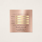 Certificat cadeau Rose Blush Lashes Artiste maquil (Dos)