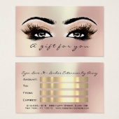 Certificat cadeau Rose Gold Lashes Extension Maqui (Devant & derrière)