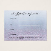 Certificat cadeau Rose maquillage ongles de cheveu (Dos)