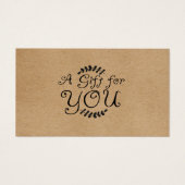 Certificat cadeau Rustic Kraft (Devant)