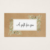 Certificat-cadeau Rustic Kraft Feuille Spring (Devant)
